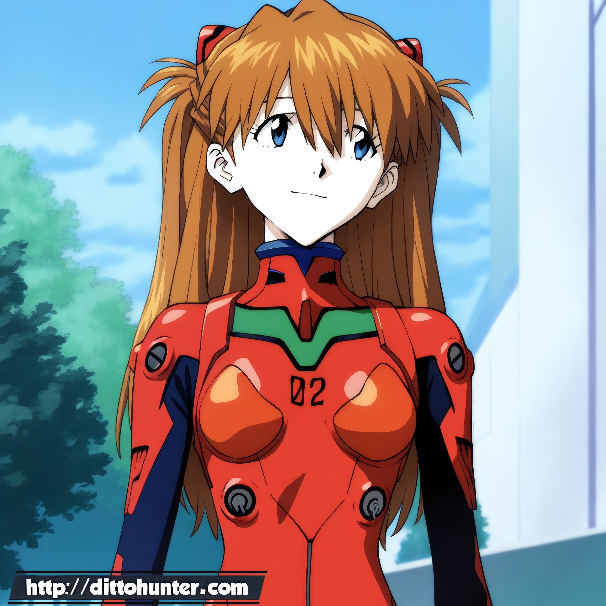 RED - Asuka Langley (Evangelion) sexy poses with red plugsuit - [ECHI]