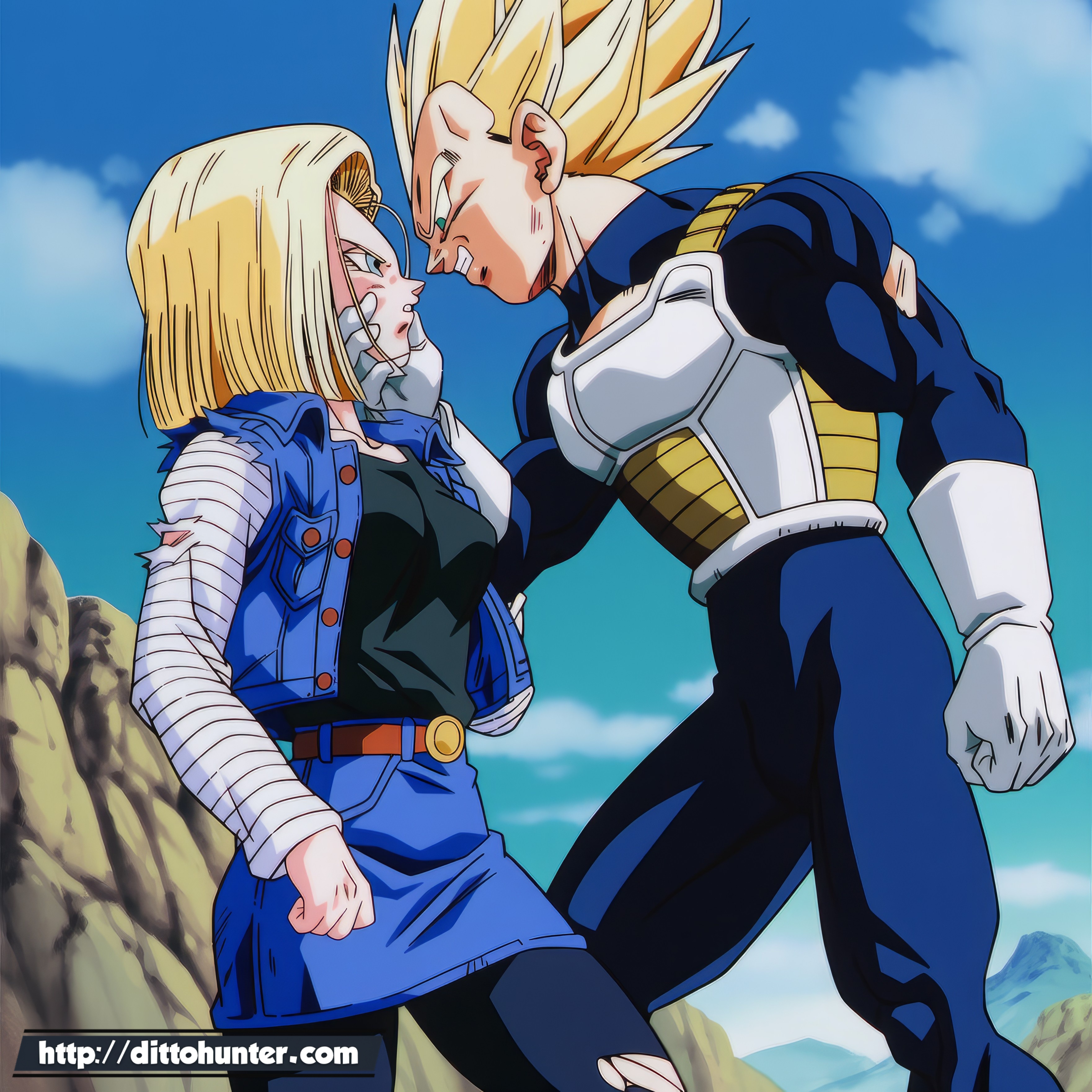 WIF – What if Android 18 battled Vegeta in Super Saiyan 2? (Dragon Ball Z) - [R-18]