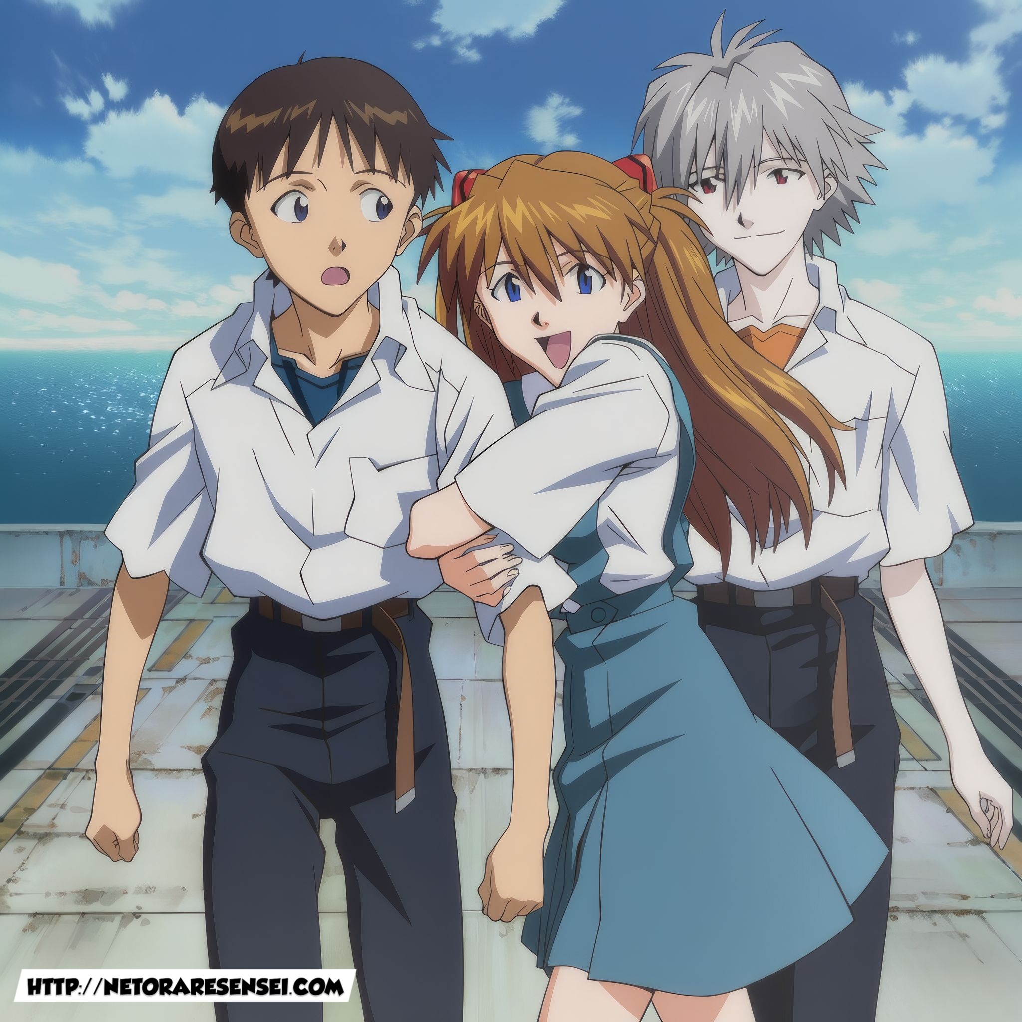NTR - Asuka & Shinji & Kaworu (Neon Genesis Evangelion) A Tempting Tryst in Tokyo-3