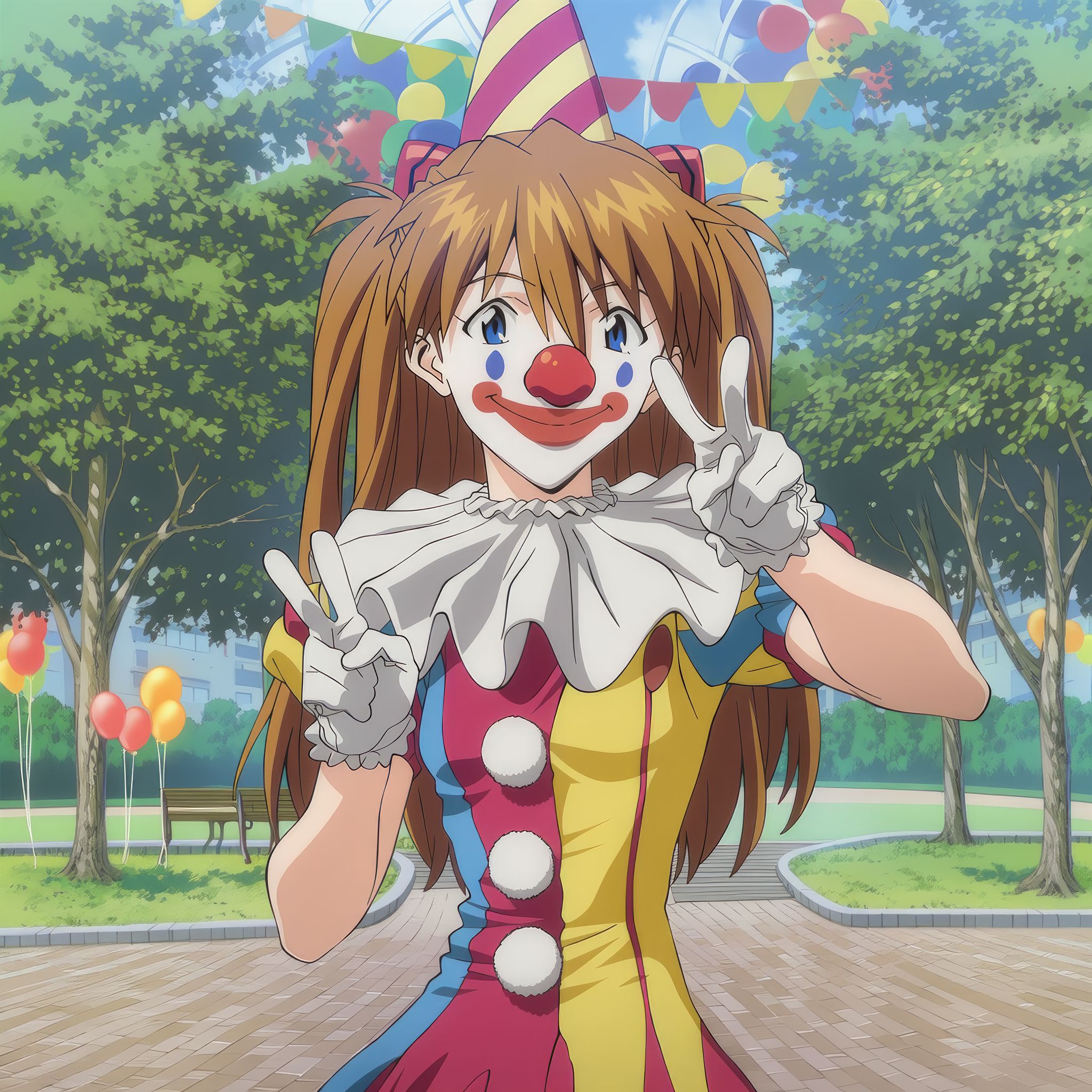 PAR - Asuka Langley (Neon Genesis Evangelion) Clown party