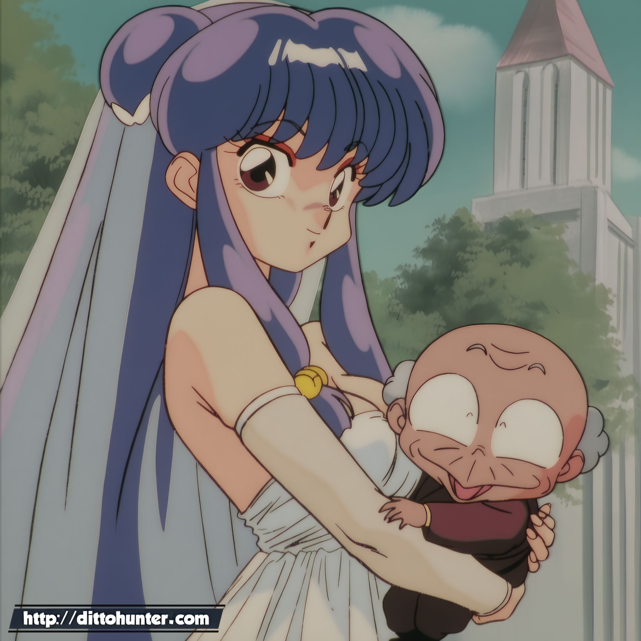OVA - Happosai & Shampoo (Ranma ½) The Golden Bra and the Crimson Thread of Destiny