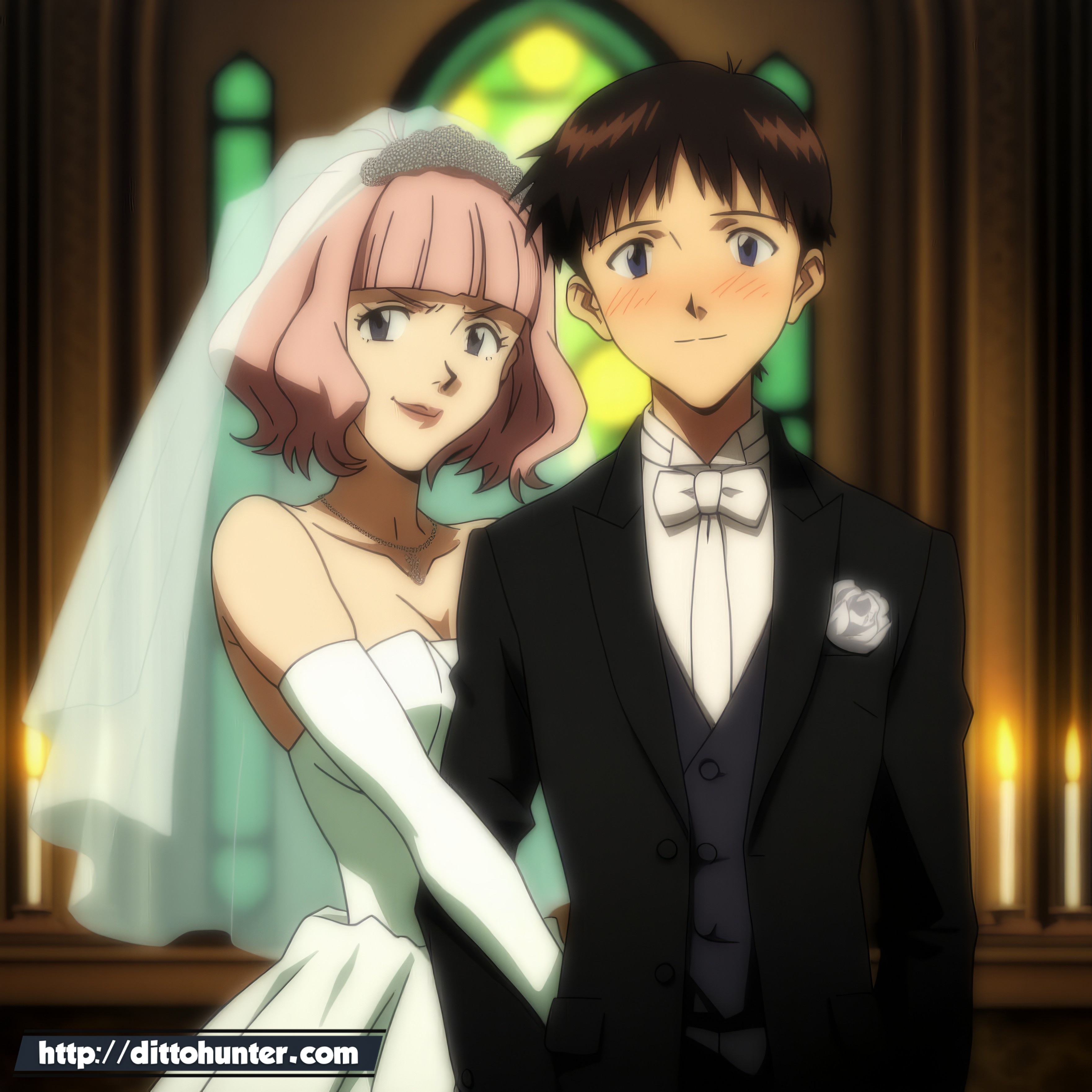 WED - Shinji Ikari & Midori (Neon Genesis Evangelion) wedding night - [R-18]