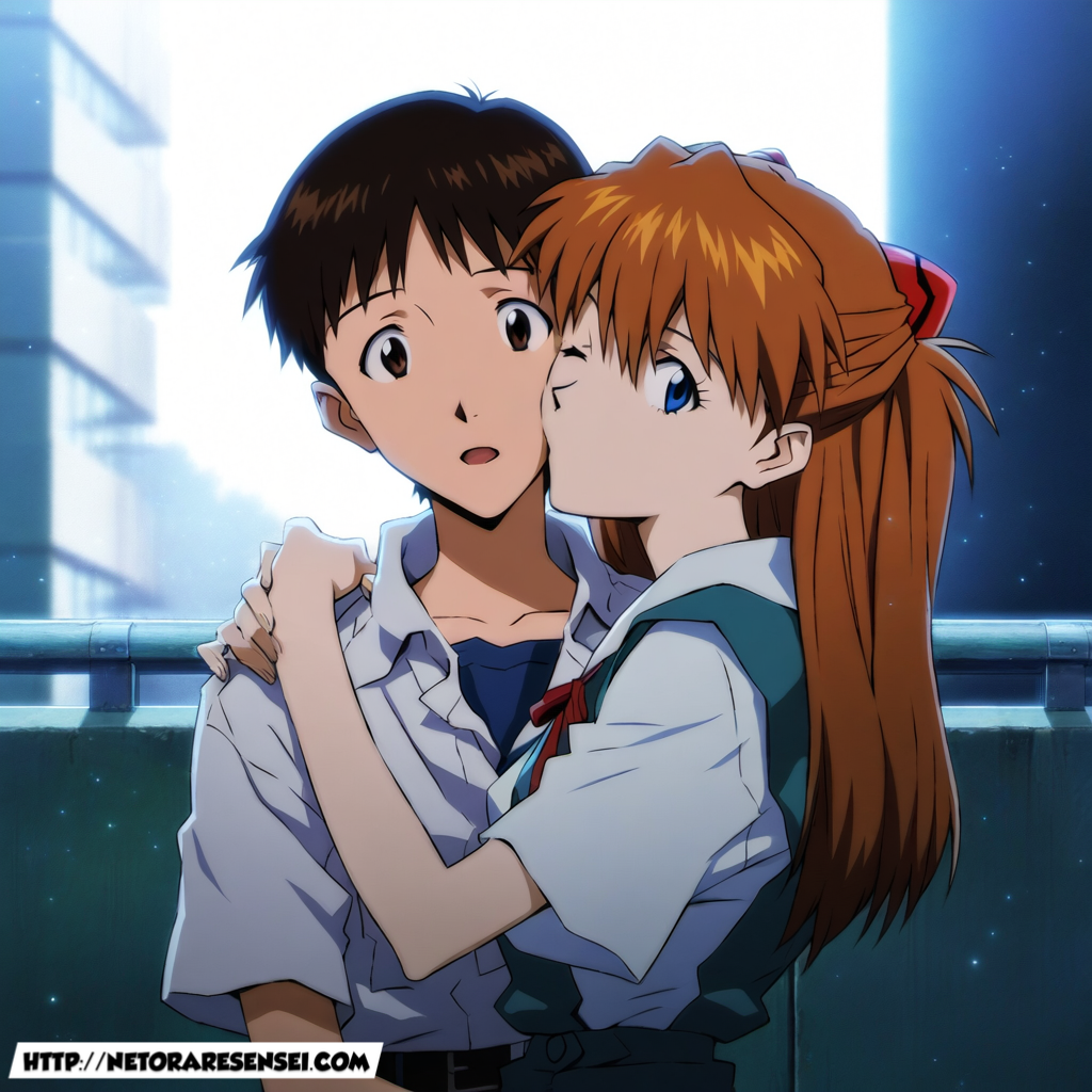 BLB - Asuka Langley & Shinjji (Evangelion) worshiping BBC - [R-18]