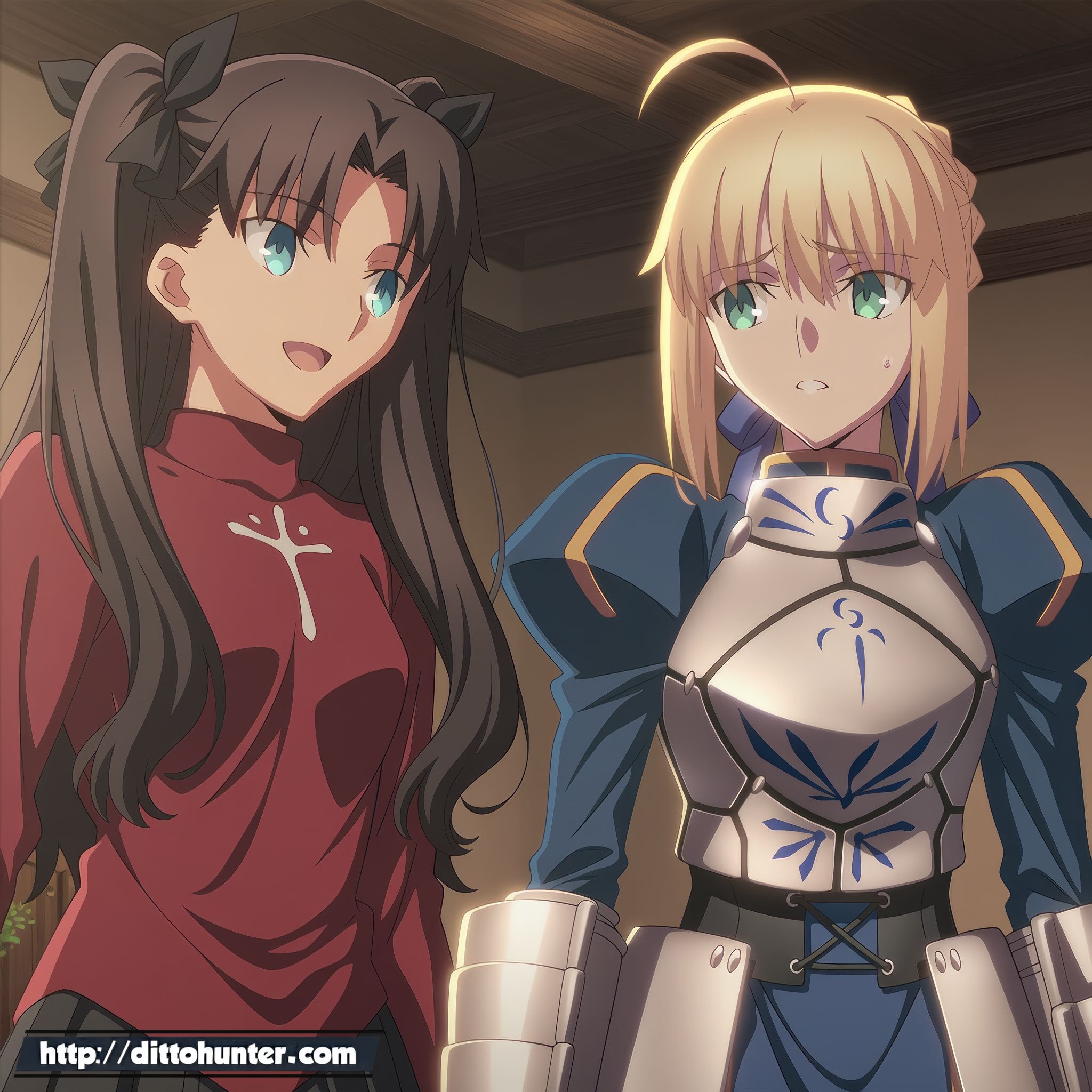 LES - Rin Tohsaka & Artoria Pendragon (Fate) Command Sealed Desires