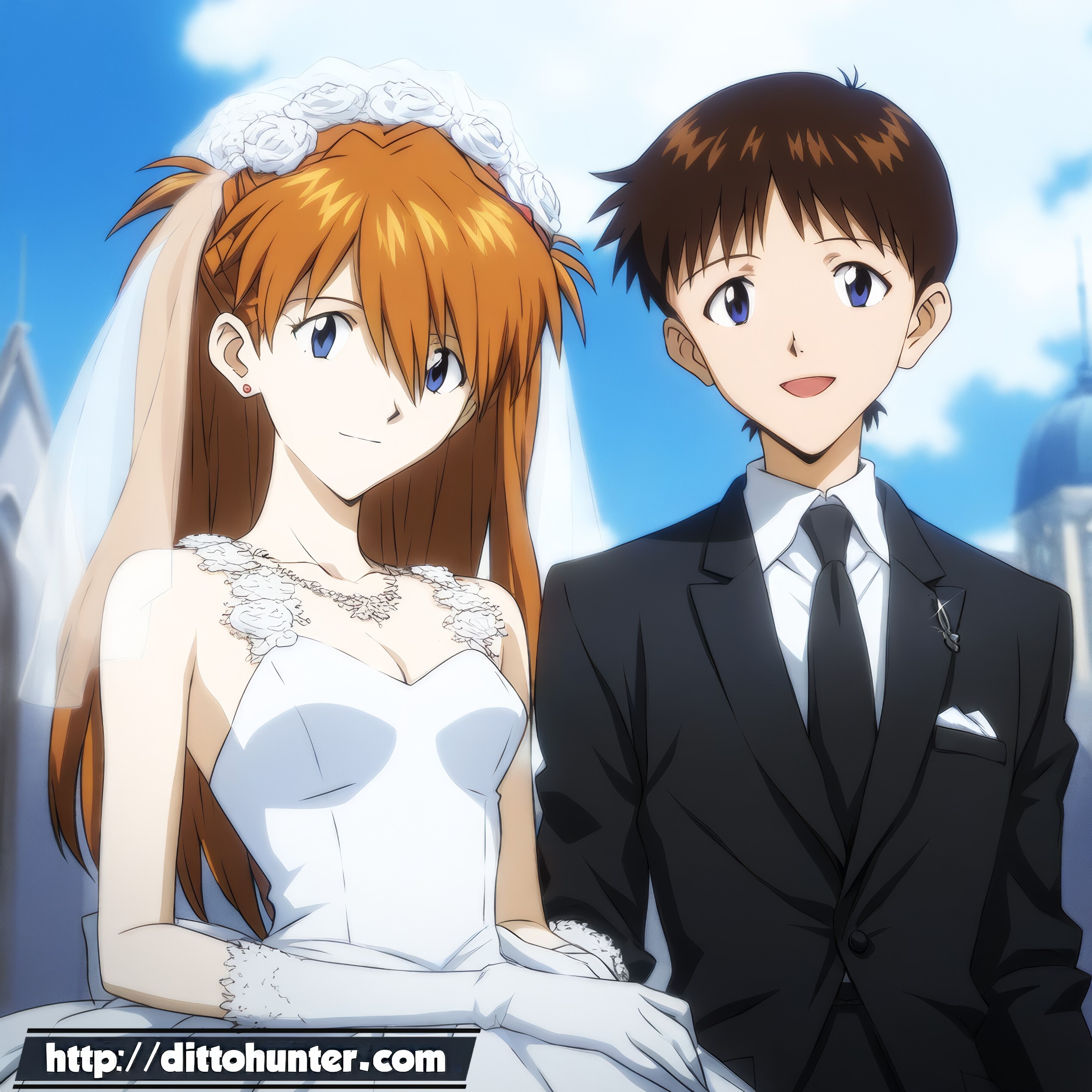 WED - Asuka X Shinji (Evangelion) SFW wedding - [ECHI]