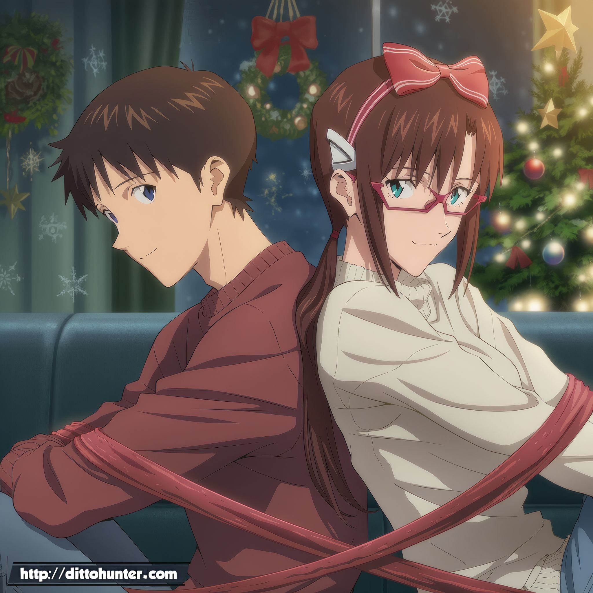 CHR - Mari Illustrious Makinami & Shinji Ikari (Neon Genesis Evangelion) A Festive Gift of Closeness