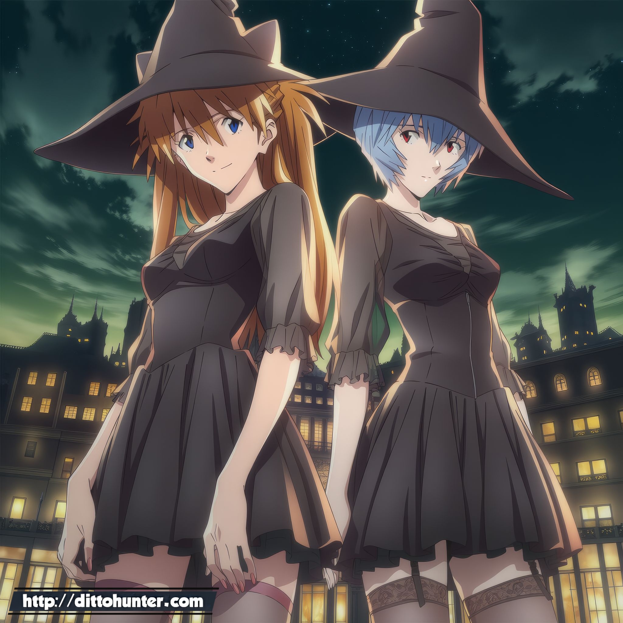 HWN - Asuka Langley & Rei Ayanami (Neon Genesis Evangelion) Bewitching Night of Temptation