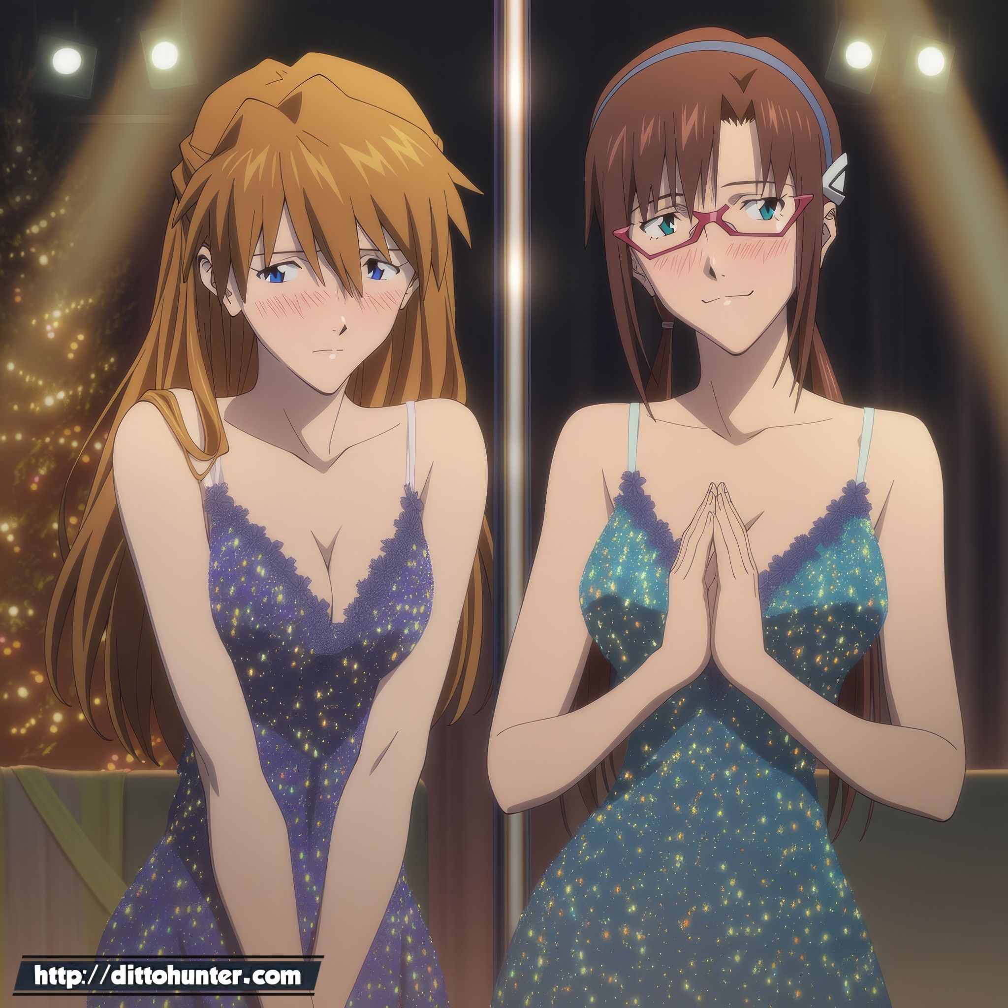 CHR - Asuka Langley & Mari Makinami (Neon Genesis Evangelion) Festive Dance Tease