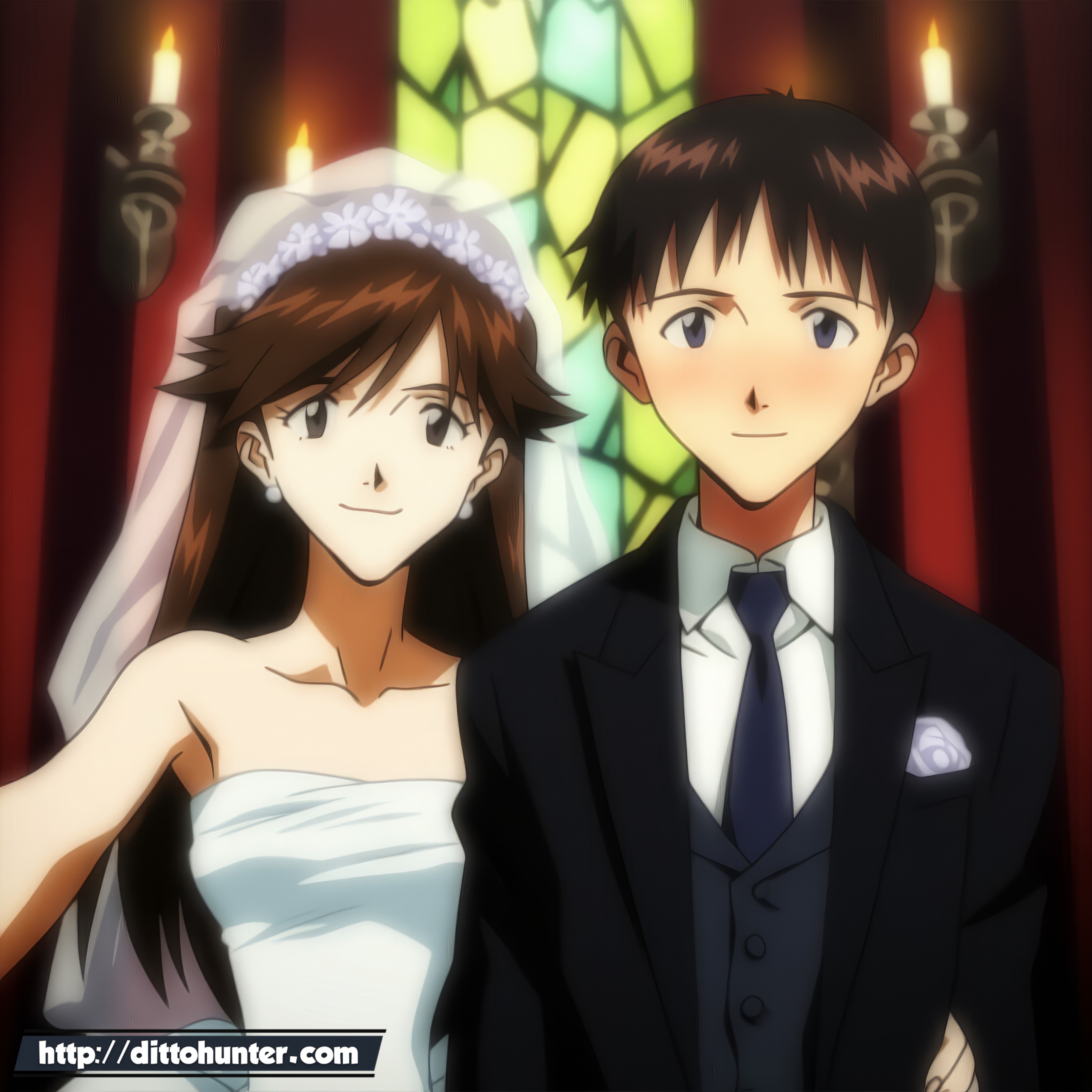 WED - Shinji Ikari & Sakura Suzuhara (Neon Genesis Evangelion) wedding night - [R-18]